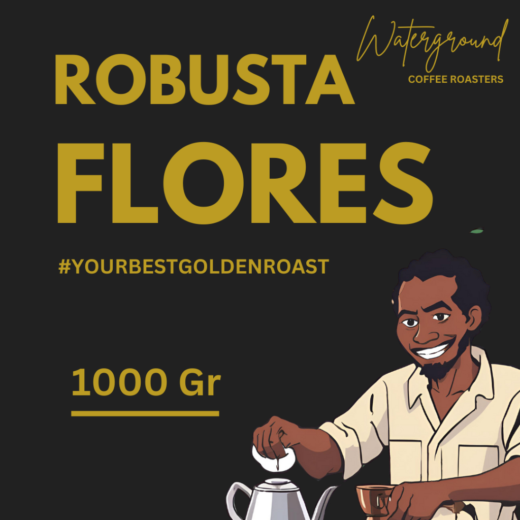 

Watergroud Coffee Kopi Robusta Flores Bajawa Biji Kopi GRADE 1 Single Origin, 1 KG