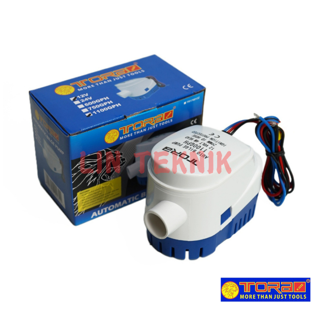 TORA Pompa Air Celup Otomatis DC12V 1100 GPH - Automatic Bilge Pump