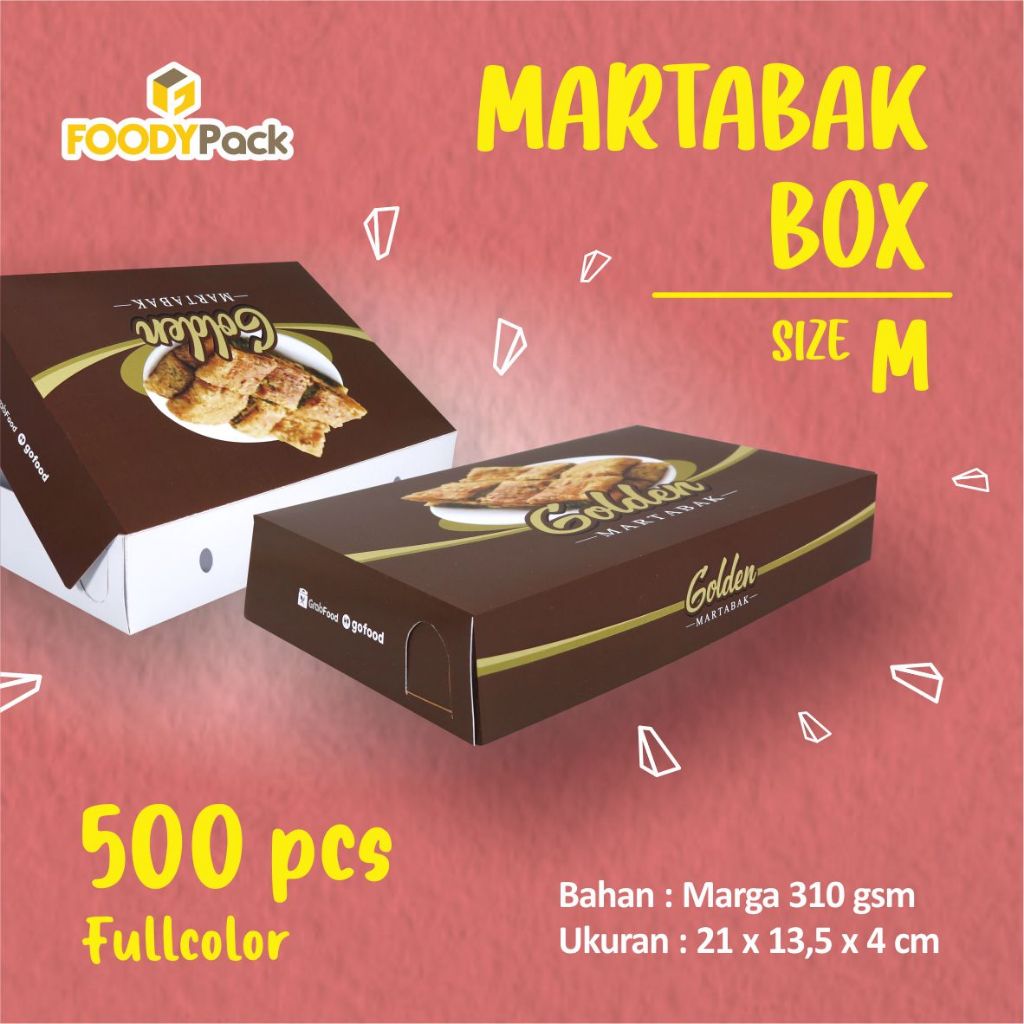 [Custom Martabak box marga-M Fullcolor] Dus Makanan | Kemasan | Paper | Cetak Packaging | Custom