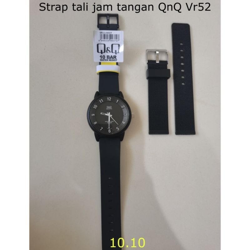 Strap Tali Jam Q&Q QnQ VR 52 VR52 VR-52 VR52J001Y Pas bisa lgsg dipasangkan UK 20mm