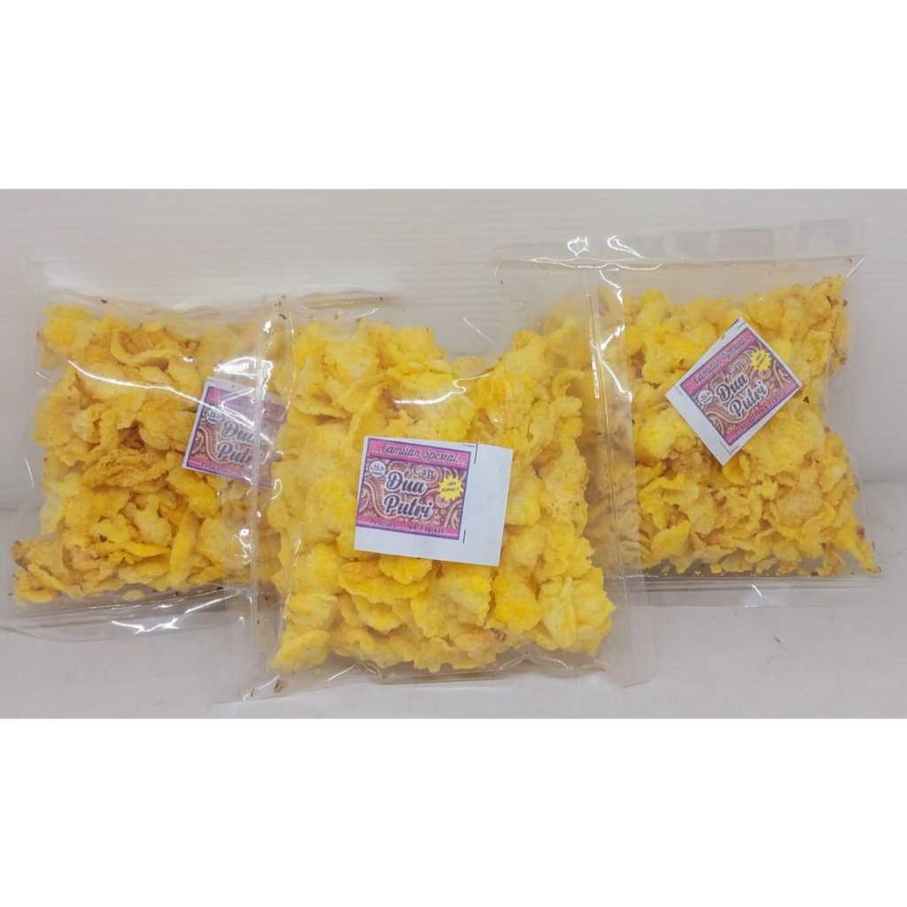 

Emping Jagung Merk Dua Putri Kemasan Ekonomis 50Gr Asin, Renyah dan Gurih