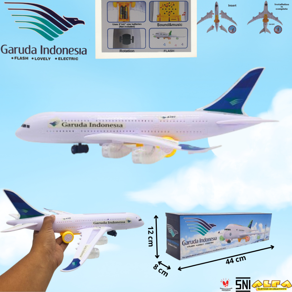 Toko Mainan ALFA Air Bus A330 Garuda Indonesia B/O A330-130GA