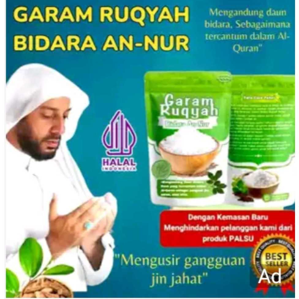 

Garam Asma Ruqyah Daun bidara An Nur 500gr Media untuk kelancaran rizky usaha Penglaris dagangan