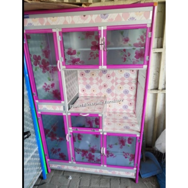 Rak Piring 3 pintu  Lemari Sayur  Lemari Makan kitchen set (Khusus kota MEDAN dan sekitarnya)