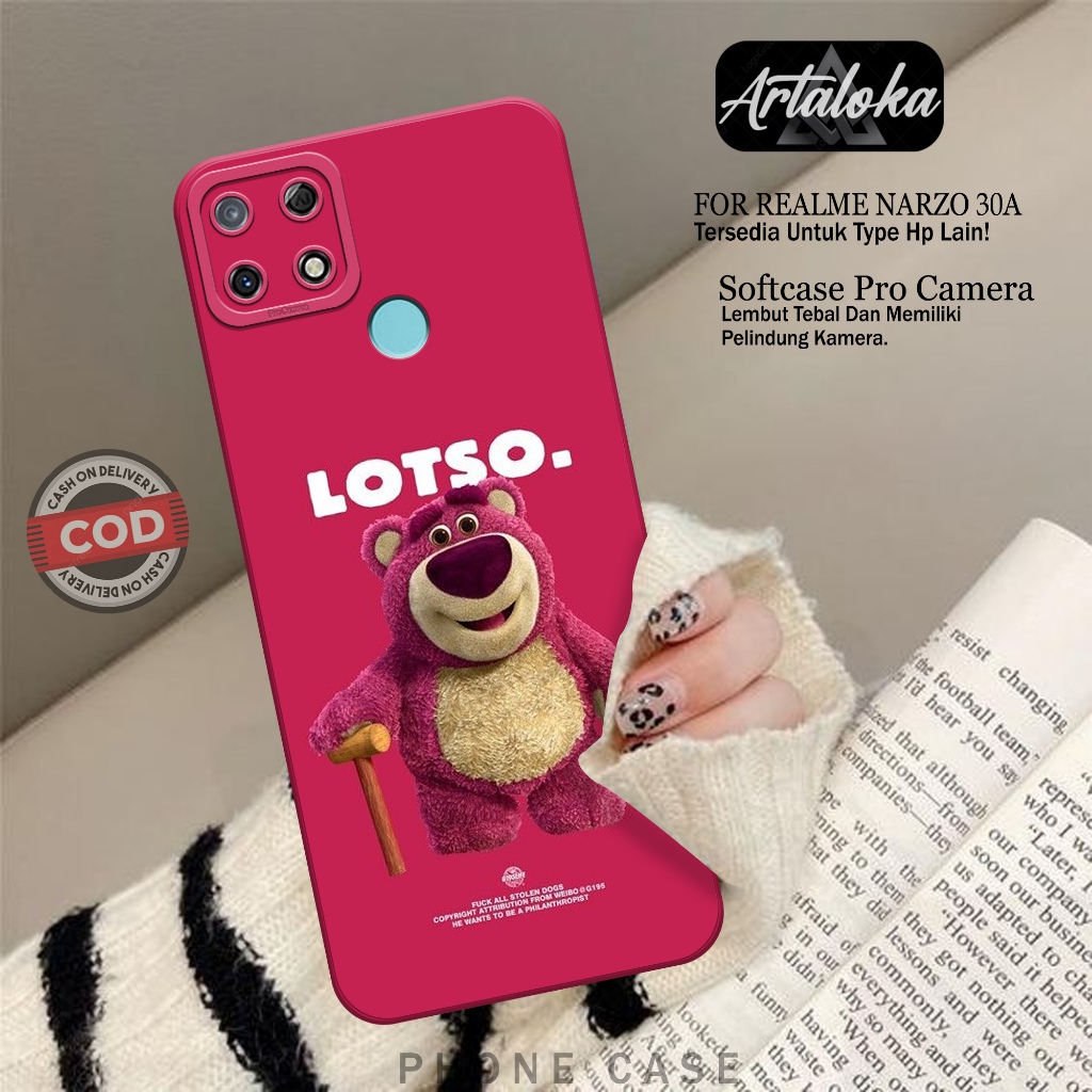 Case Hp Realme Narzo 30A Fashion Case Kartun Lucu Case Realme Narzo 30A Silikon TPU Pro Camera Casin