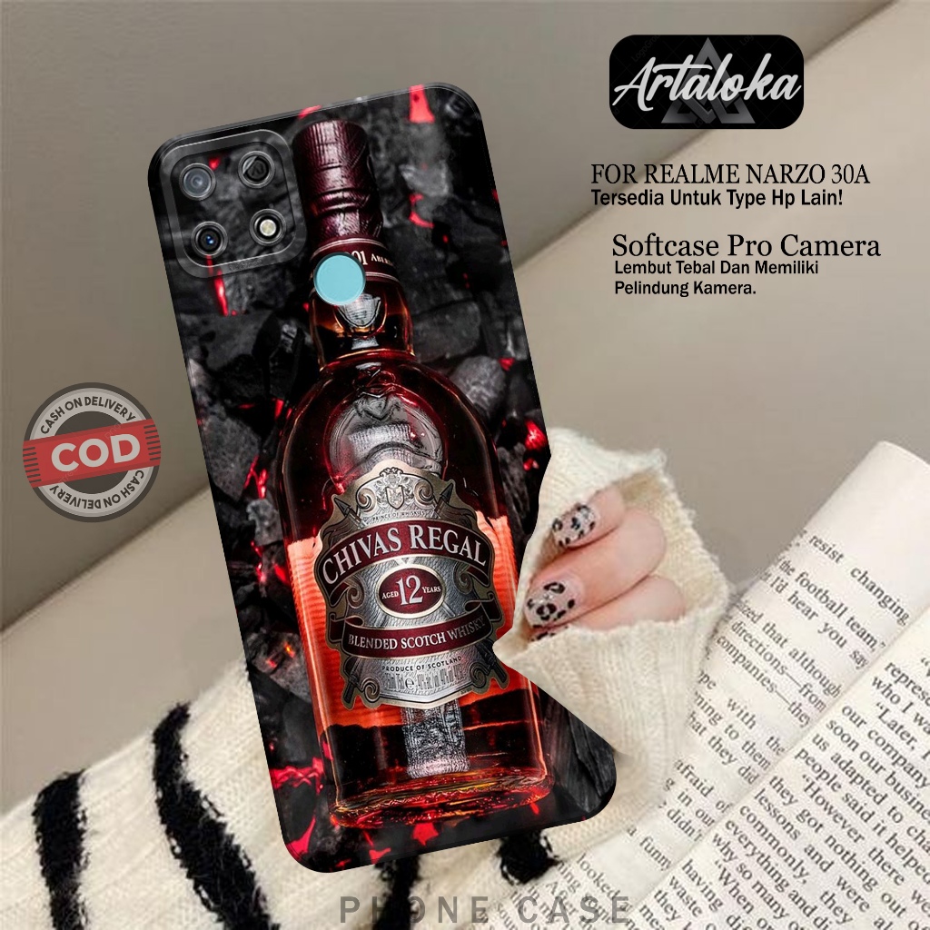 Case Hp Realme Narzo 30A Fashion Case Minuman Case Realme Narzo 30A Silikon TPU Pro Camera Casing Re