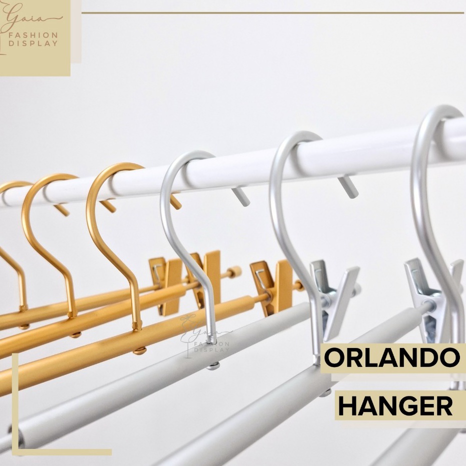 Hot Hanger Besi Jepit Besi ORLANDO Sier Gold Alumunium Gantungan Jepit Celana Rok Jeans Gantungan Ke