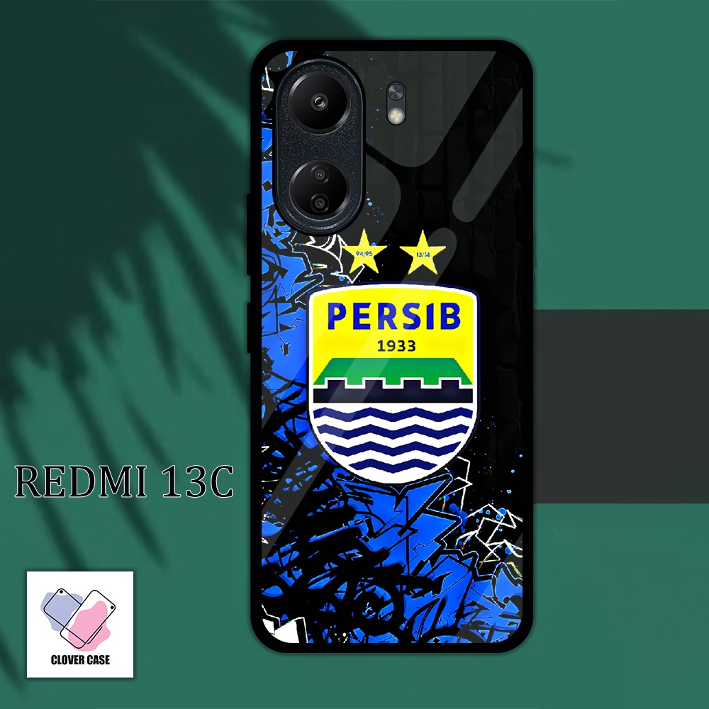 [BL33]  Case Glossy Case XIAOMI | REDMI 13C | CASE KEKINIAN LUCU |  Casing Hp Kilau Motif PERSIB BAN