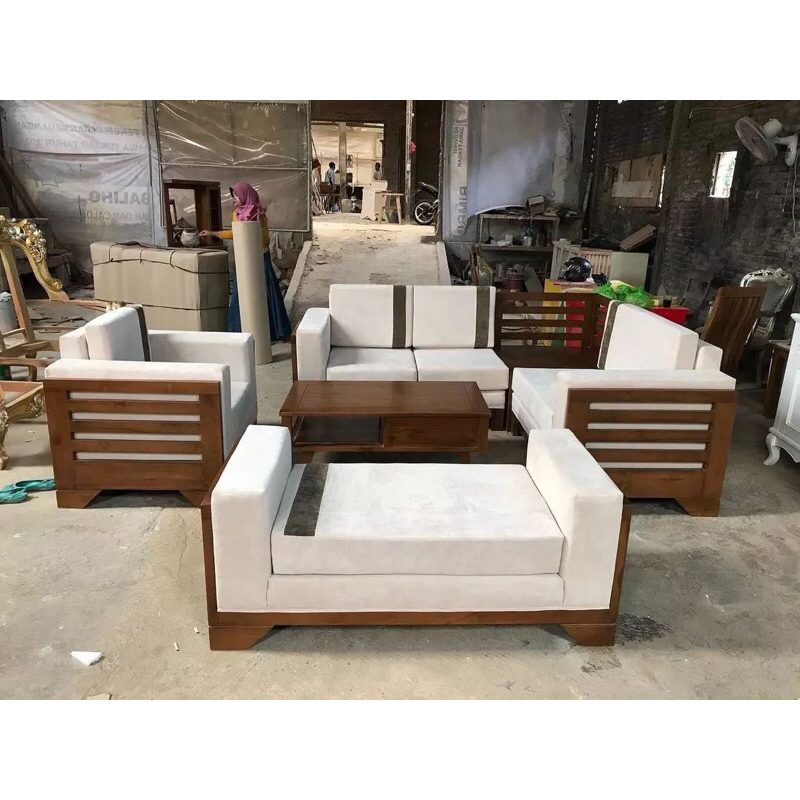 Set Meja Tamu Jati Minimalis Set Kursi Tamu Minimalis Kursi Sofa Modern