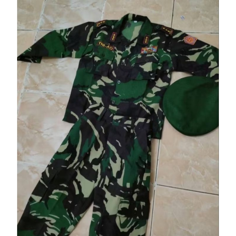 Baju loreng tni ad anak - seragam loreng tni ad anak - baju profesi loreng anak