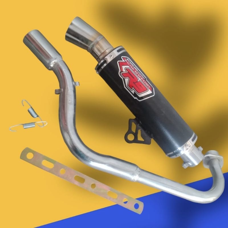 Knalpot Samplong R9 BLACK COUTING INLET 38 MM BEAT VARIO MIO SCOOPY AEROX DLL.