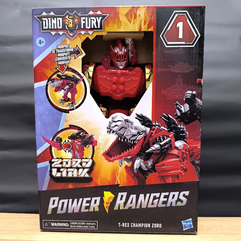 Power Rangers Dino Fury Megazord Zord Link T Rex Champion Zord