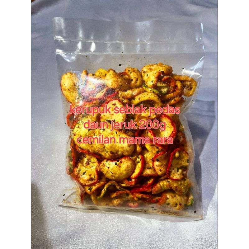 

kerupuk seblak pedas daun jeruk 200gr