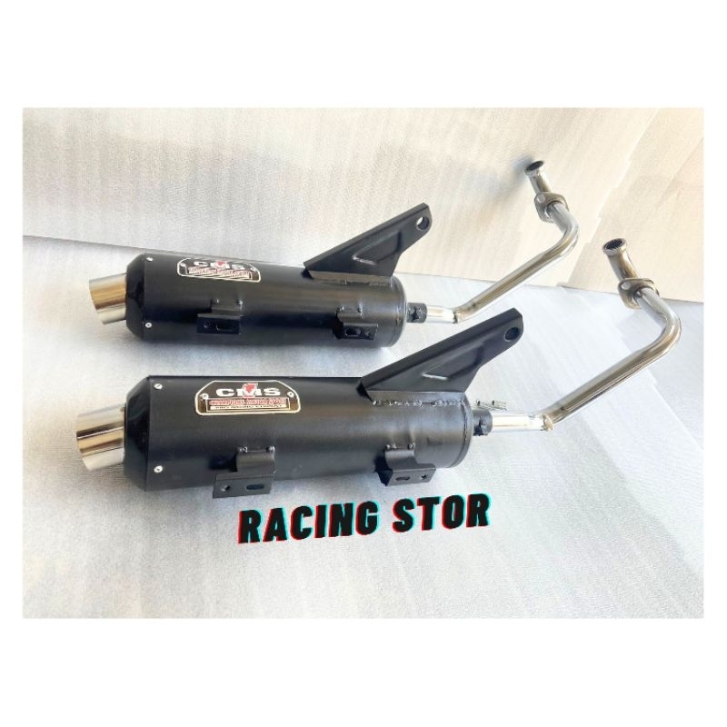 knalpot standar racing ujung croom full sistem fullset; beat karbu,beat CBS, beat fi, beat deluxe, S