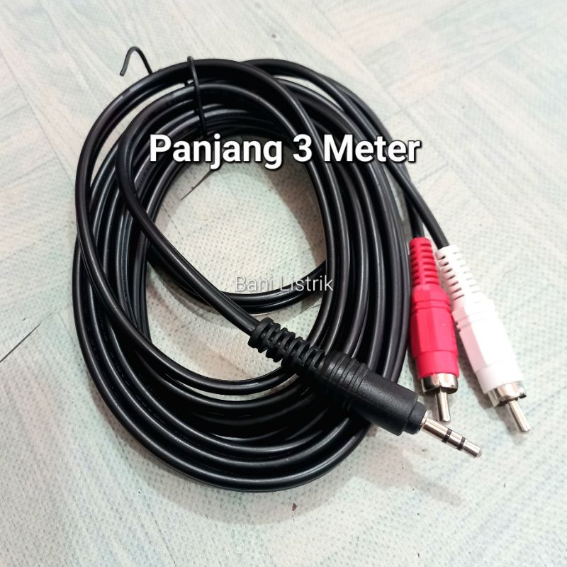 Kabel Sambungan Speaker Ke Hp Kabel Jack RCA Audio Speaker 2 In 1 Good Quality