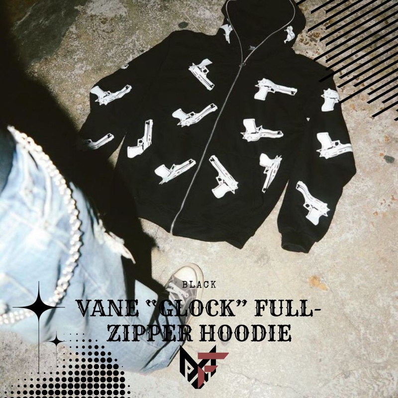 VANE “GLOCK” FULL-ZIPPER HOODIE [ORIGINAL]