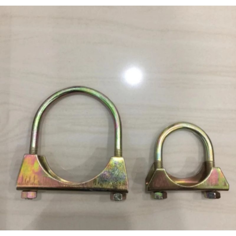 klem knalpot 1-1/4 inchi / U bolt / klem pipa ex haust clamp klem besi 1.25"