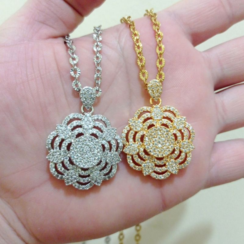 kalung hijab panjang kalung titanium wanita