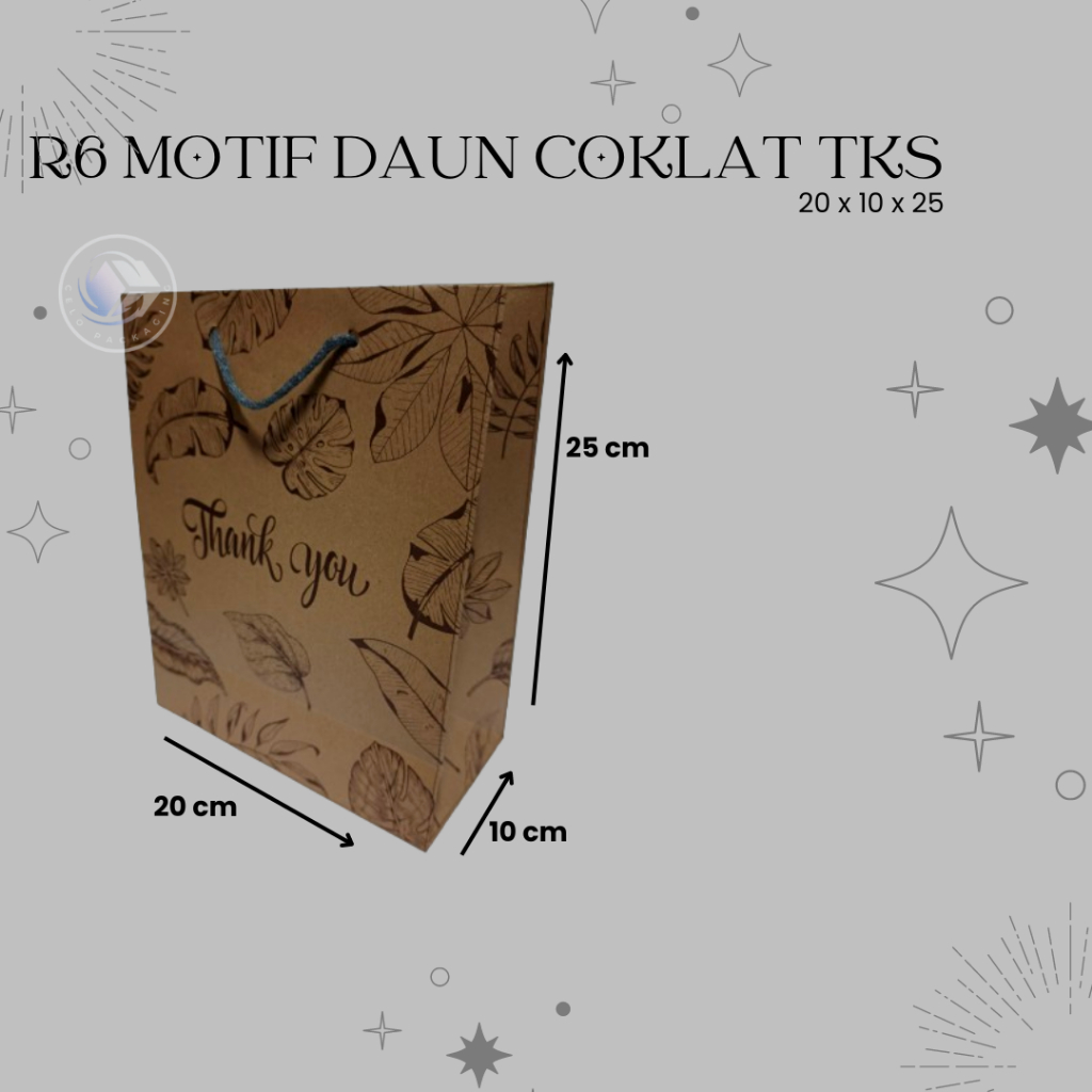 

PAPERBAG R6 MOTIF DAUN COKLAT TKS (size 20x10x25) PAPERBAG HAJATAN PAPERBAG SOVENIR