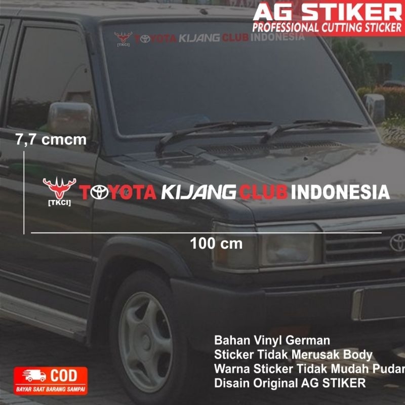 Stiker Mobil Toyota Kijang Indonesia TKCI  7.7cm x 100cm