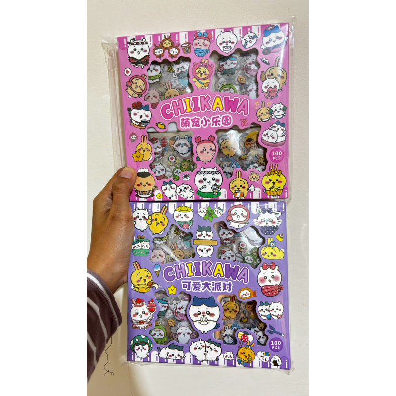 

isi 100 Stiker Chiikawa Karakter Lucu Mainan anak Sticker waterproof
