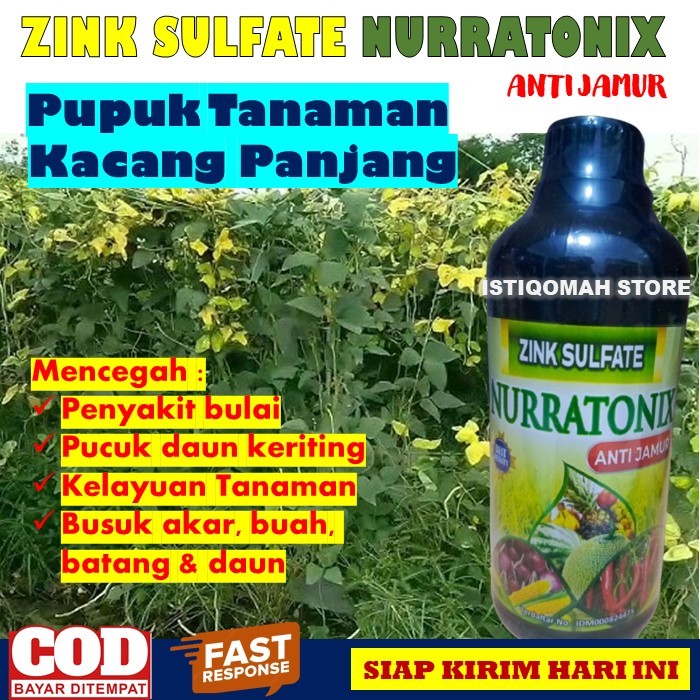 100% AMPUH ZINK NURRATONIX 500ML Pupuk Bulai Pucuk Daun Kriting Tanaman Kacang Panjang Obat Hama Vir