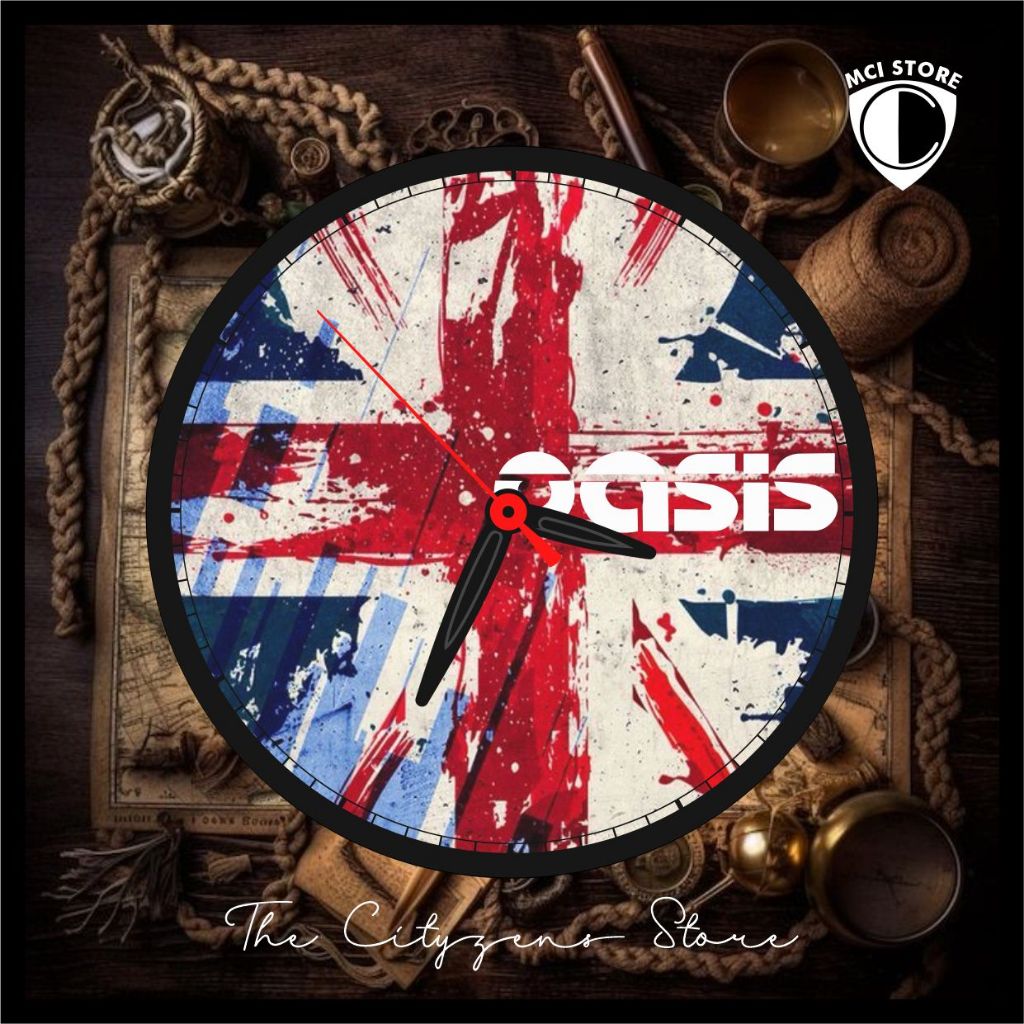 Jam Dinding Bulat Custom Oasis 1