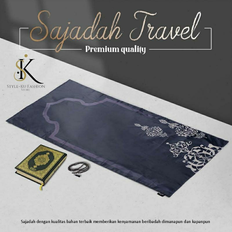 Sajadah Travel Anti Slip Premium Motif Printing Dengan Dompet Resleting 719