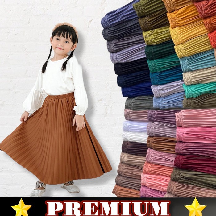 ROK PLISKET ANAK 4-13 TAHUN  /ROK ANAK PEREMPUAN / ROK PLISKET / BAWAHAN ANAK PEREMPUAN / ROK ANAK T