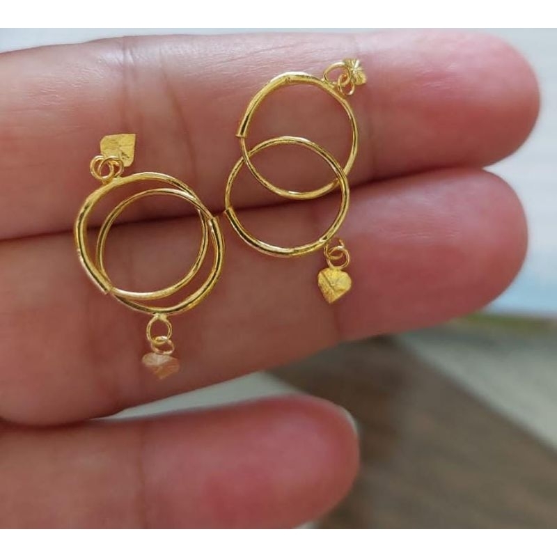 anting ring wanita emas 24k