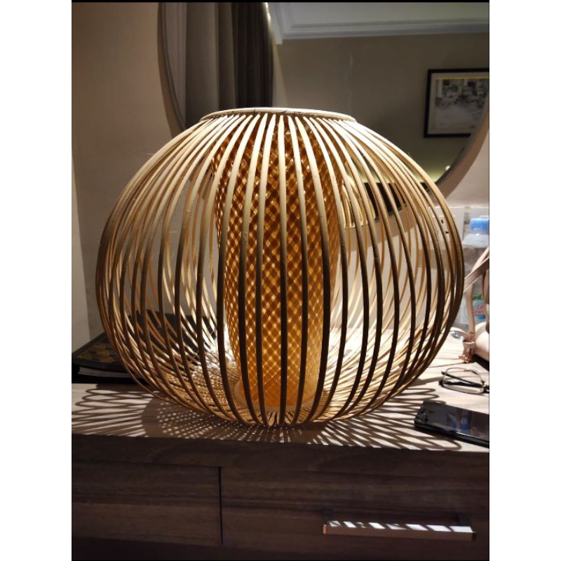 lampu gantung bulat / kap lampu vintage bulat / lampu dekorasi / lampu gantung aesthetic