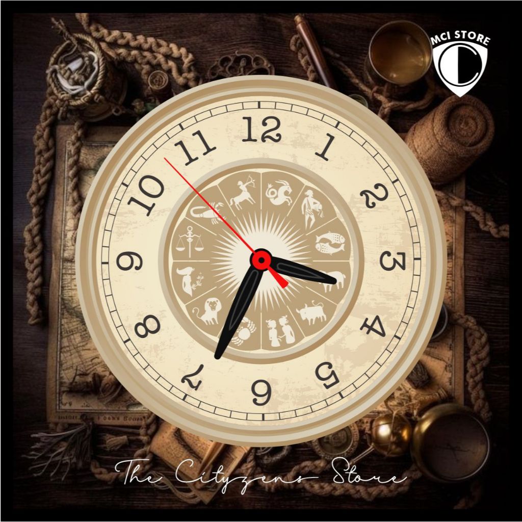 Jam Dinding Bulat Custom Zodiak 3