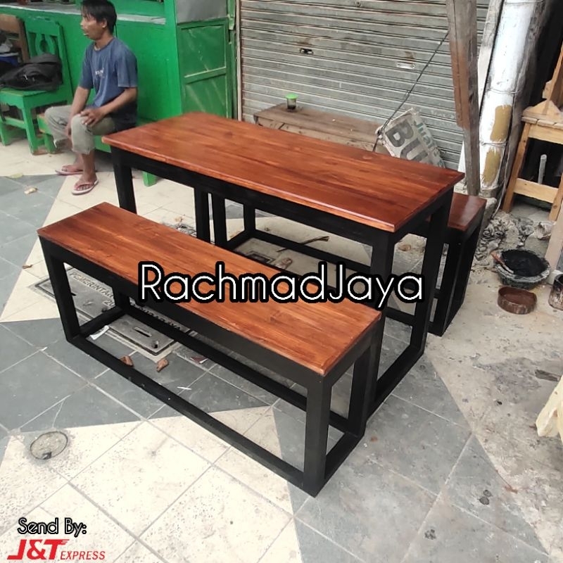 Meja Kursi 1 Set Warkop Minimalis | 1 Meja 2 Kursi | Meja Kursi Cafe