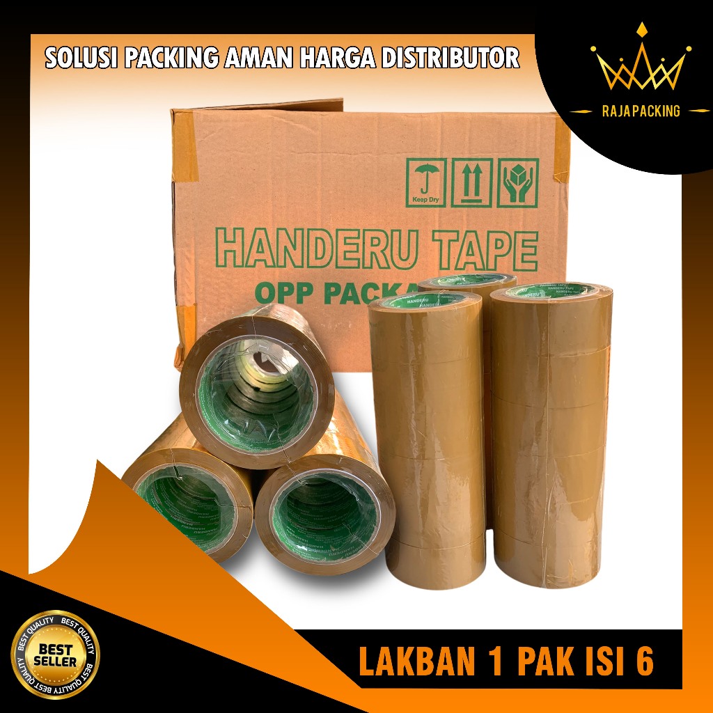 

Handeru 1 Pak Isi 6 Lakban Cokelat Handeru Premium Bisa COD Bayar Di Tempat