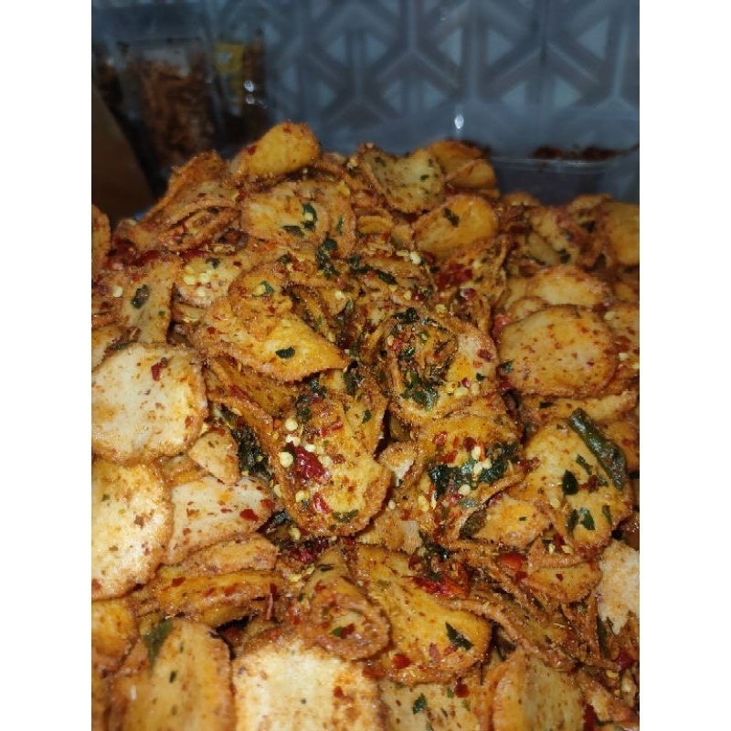 

Cimol kering pedas daun jeruk endog lowo cemilan pedas khas garut MOLRENG CIKRUH