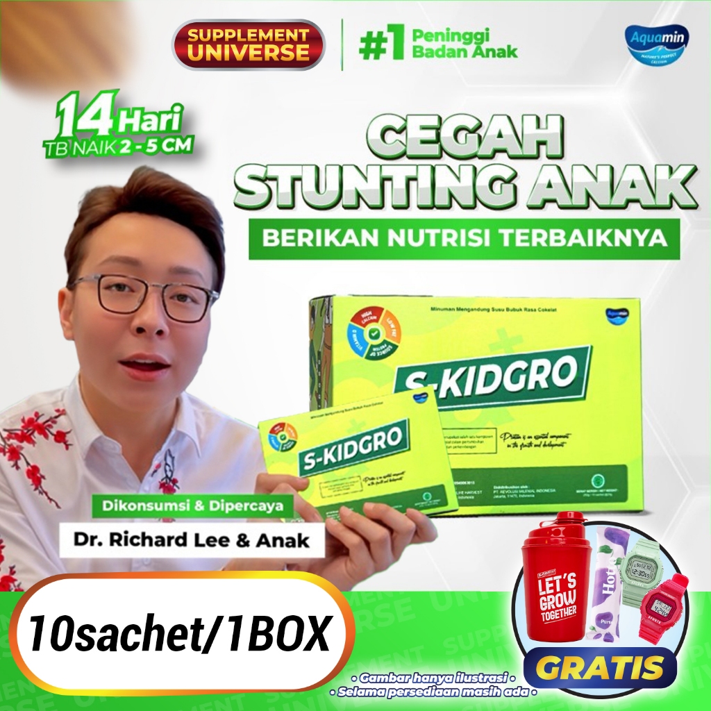 

1 BOX - S-KIDGRO-Susu Suplemen Pertumbuhan Terbaik Untuk Anak- Susu Penambah Nutrisi Otak- Susu Untuk Meningkatkan Berat Badan Anak