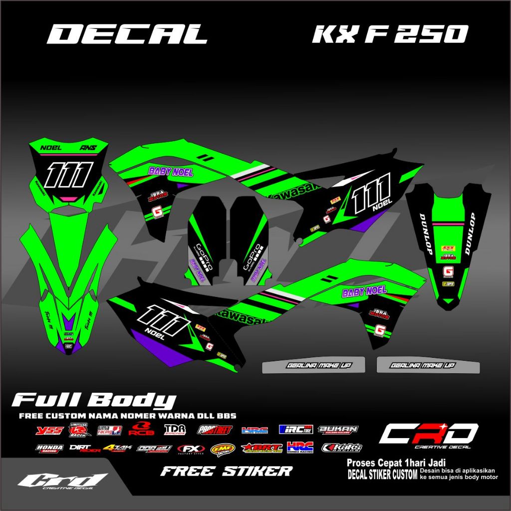 DECAL STICKER KX 250 DECAL KX 450 DECAL STICKER KXF 250 DECAL KXF 450