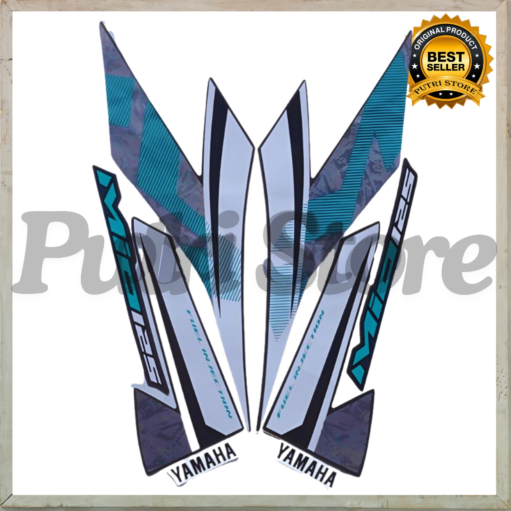 Stiker Striping Mio M3 2018 Hitam Tosca List Stiker Standar Mio M3 2018 Striping Standar Mio M3 2018