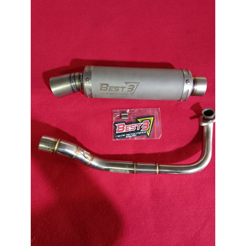 Knalpot Best3 Original Beat Karbu 155 200cc Stainless Original Racing Best3