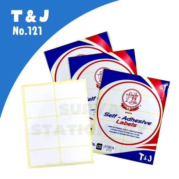 

(PAK) KERTAS LABEL T&J 121 POLOS / STIKER NAMA / STIKER LABEL HARGA / STIKER KERTAS