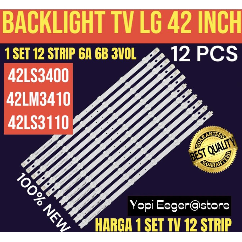 BACKLIGHT TV LG 42 INCH 42LS3400- 42LS3110- 42LM3410 BACKLIGHT TV LG