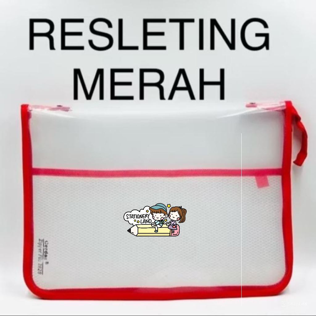 

( StaLand / DAPAT 1 BUAH ) MAP ZIPPER RESLETING / Tas Dokumen Sekolah Kursus Les Zipper Ziper RESLETING Folio