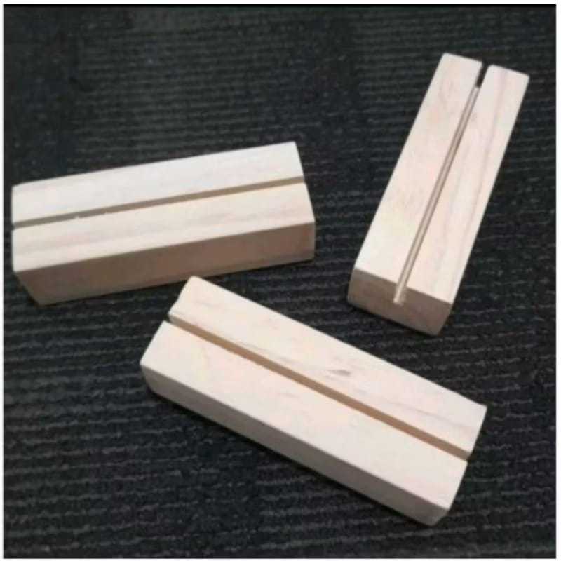 Tempat Brosur Akrilik / Tent Holder Akrilik /Tent Card / Akrilik Qris barcode Kaki Kayu