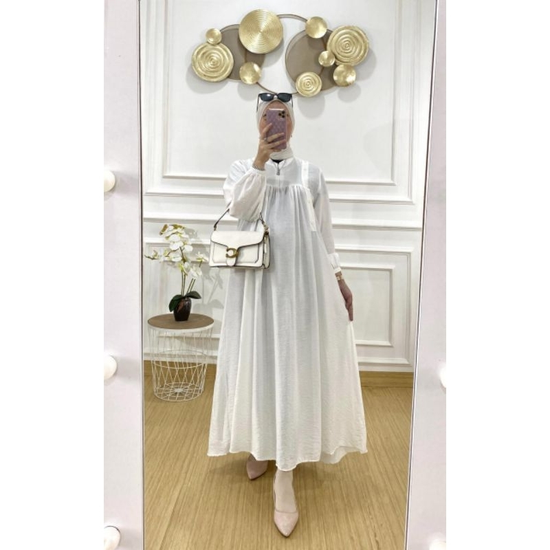 Mazaya Dress Gamis Polo Linen Gamis Polos Premium