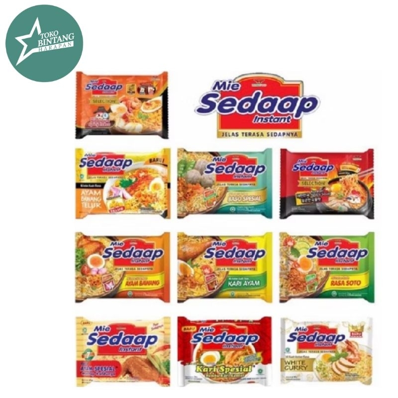 

SEDAAP MIE INSTAN SOTO/KARI SPECIAL KENTAL/KARI AYAM/KOREAN SPICY SOUP/KOREAN SPICY CHIKEN