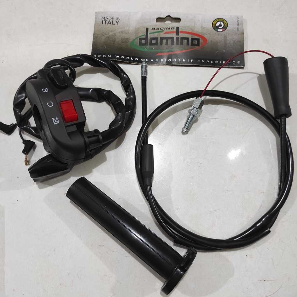 Gas Spontan Domino 1 Kabel KSR plus Saklar KLX CRF not KTC Universal