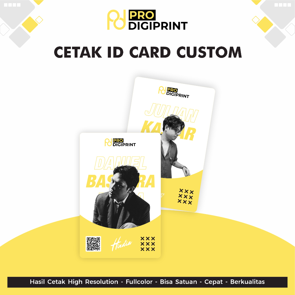 

Cetak Id Card / Kartu Identitas Custom Ukuran 8,5 x 5,5 Cm ( Pro Digiprint )
