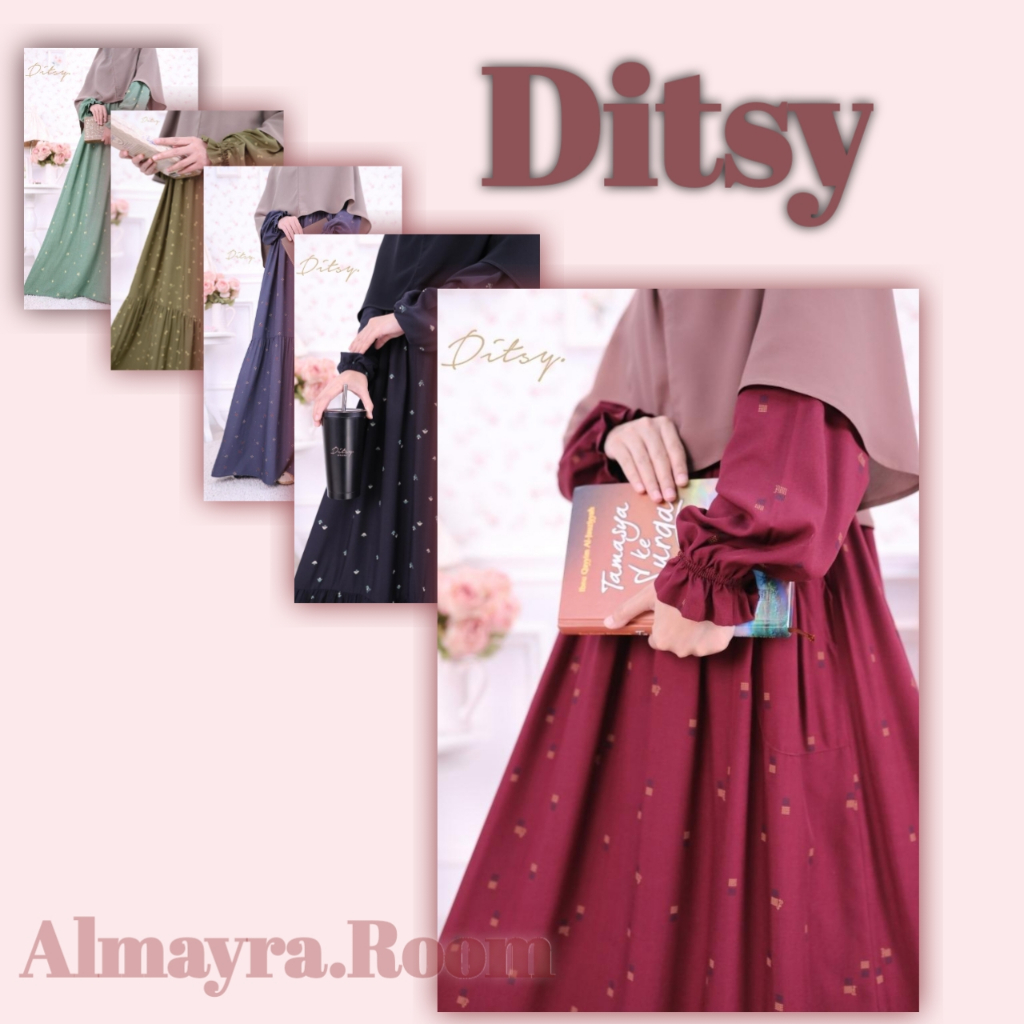DITSY , Ditsy Original , Ditsy Nightgown Daster Muslimah , Gamis Daily