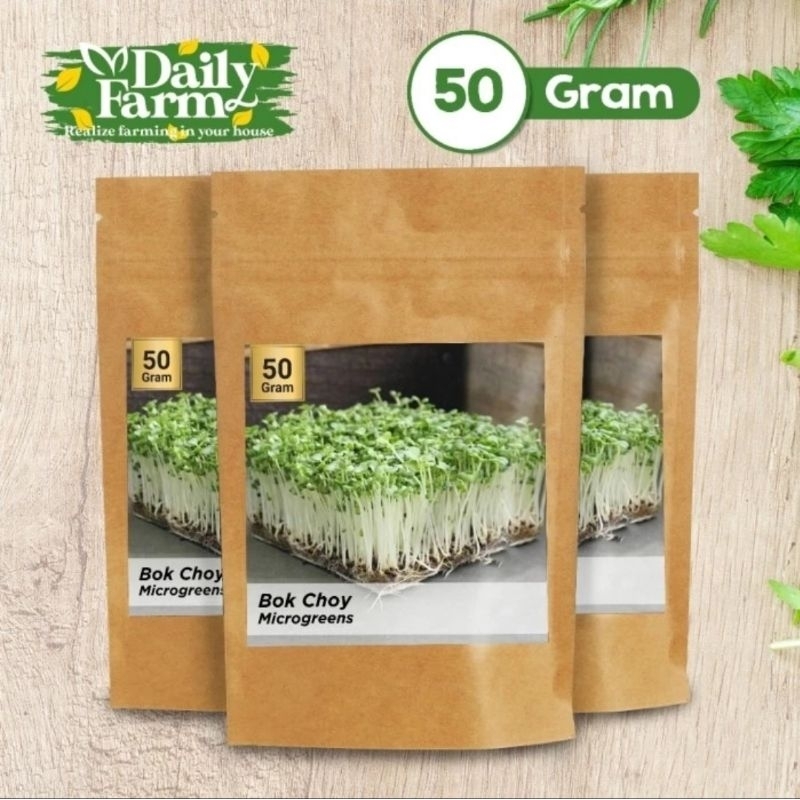 Benih Sayur Microgreen - Microgreen Bok Choy ( 50 Grm )