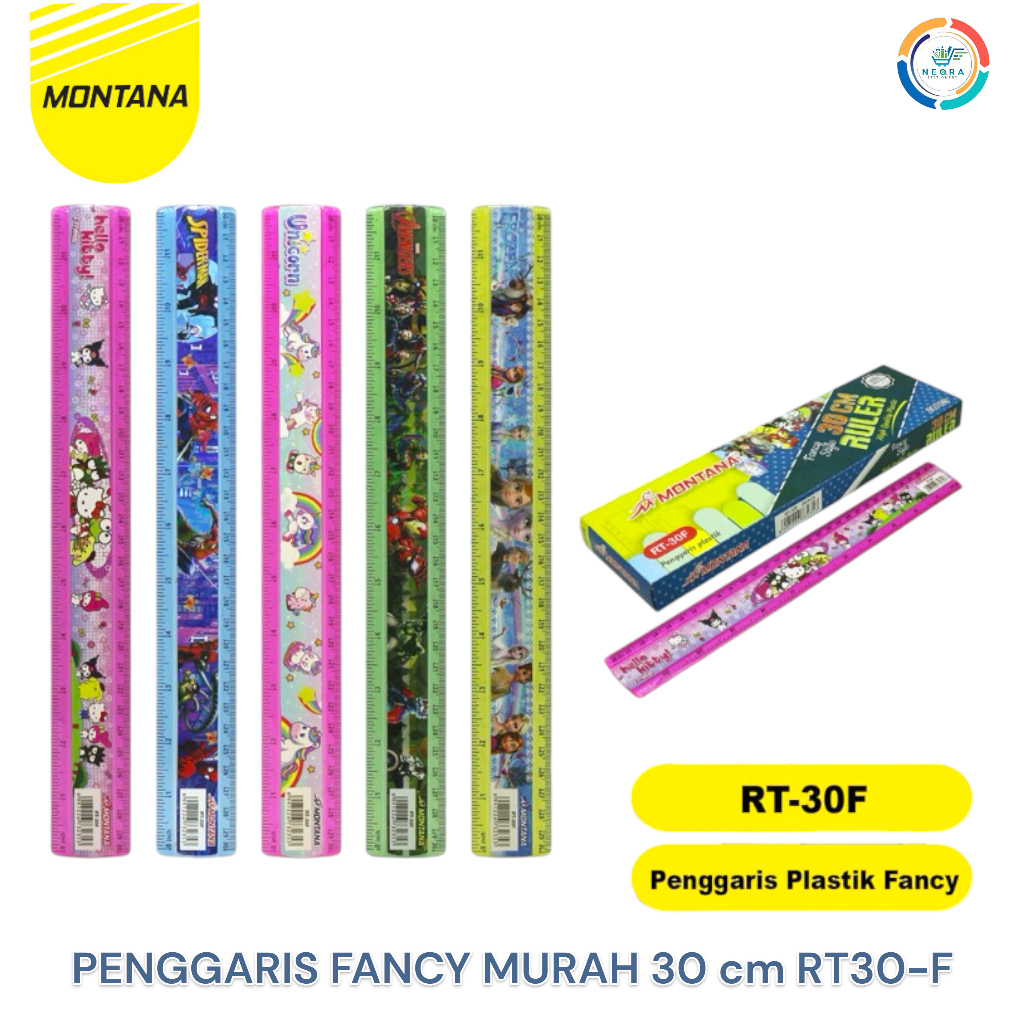 

Montana Penggaris Acrylic RT-30F 30 Cm Karakter | @1 Pcs